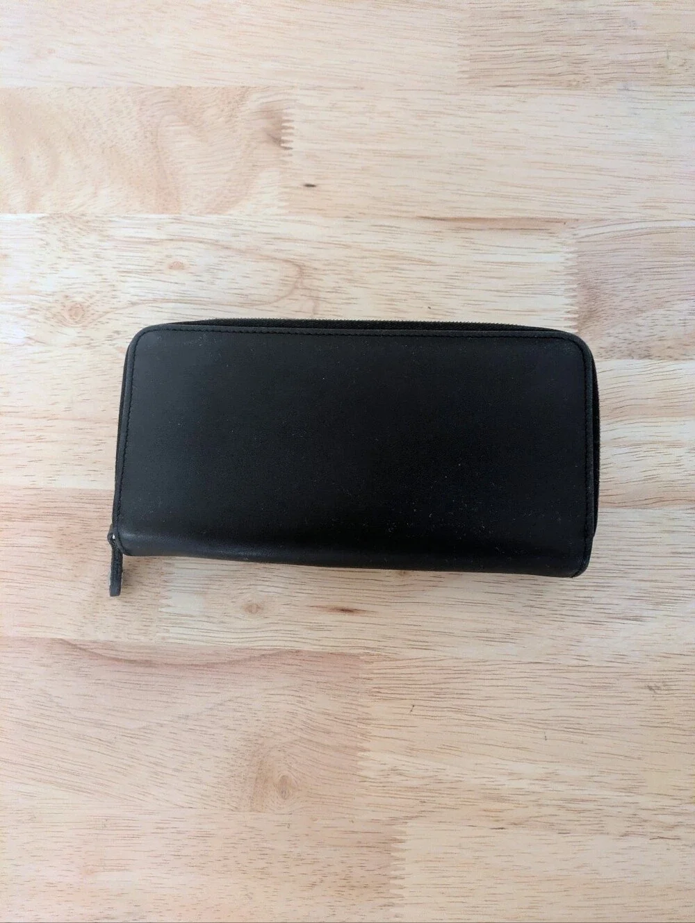 Vintage Coach Black Leather Legacy Trifold Checkbook Wallet